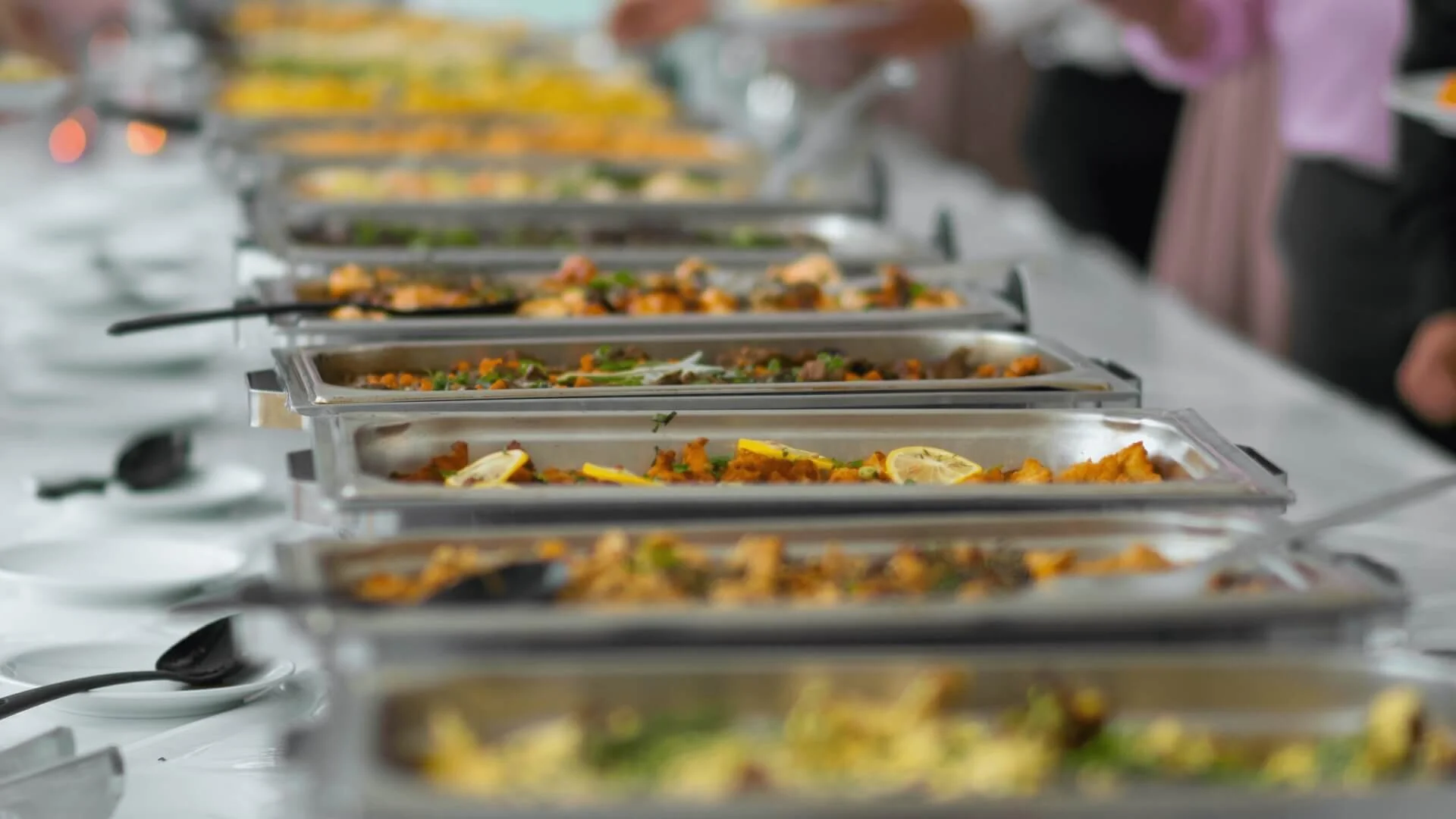 Delicious catered food